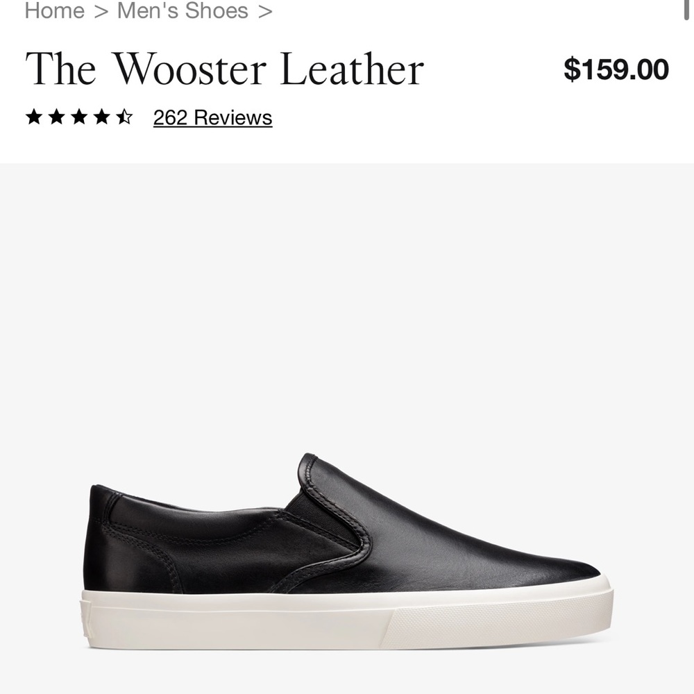 Men’s Black Leather Slip Ons